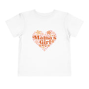 Mamas Girl Flower Valentines Toddler Short Sleeve Tee