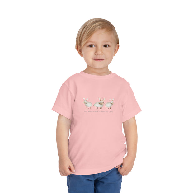 Silly Bunny, Easter is About The Lamb - Toddler Short Sleeve Tee