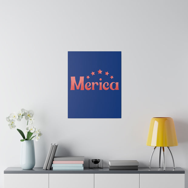 Red, White, And Blue - 4th of July - Merica - Matte Canvas, Stretched, 0.75"