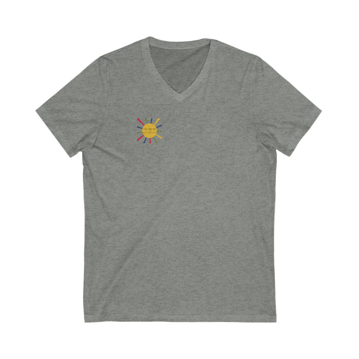 You are my sunshine - adult Unisex Jersey Short Sleeve V-Neck Tee