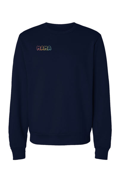 Mama and Mini Matching Sweatshirts - Embroidered Rainbow -Sponge Fleece Sweatshirt