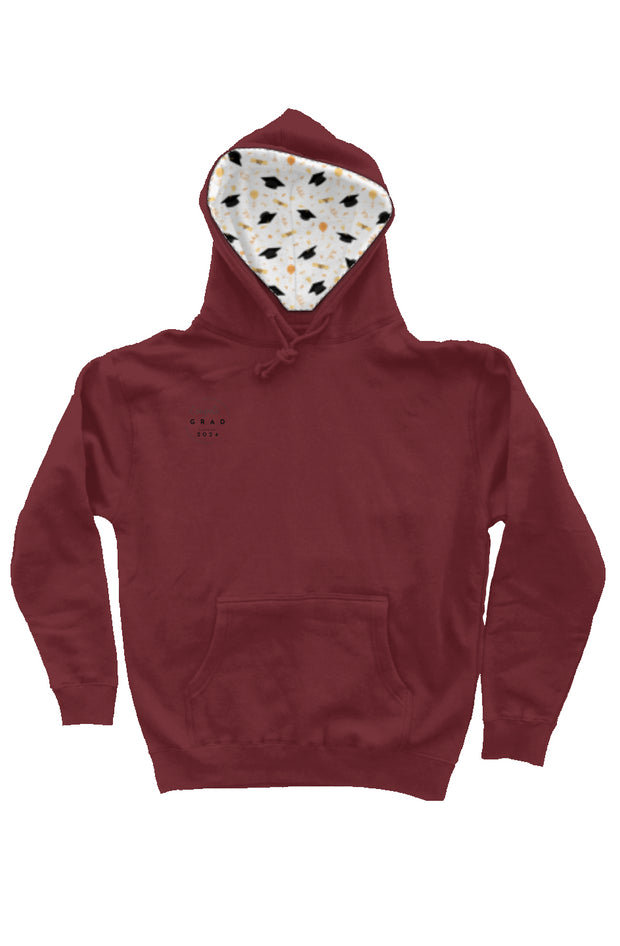 Congrats Grad - Class of 2024 - Maroon independent pullover hoody