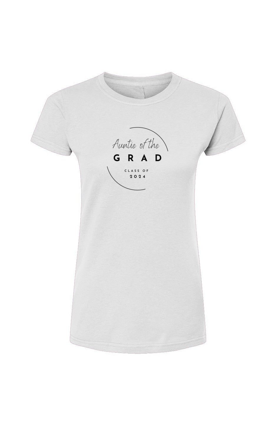 AUNTIE OF THE GRAD - Class of 2024 Tultex Womens Fine Jersey T-Shirt