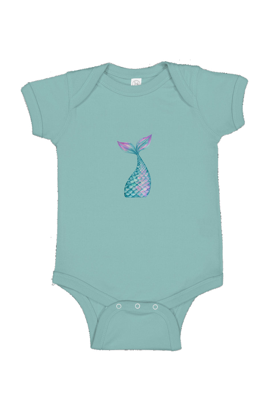 Mermaid Tale - turquoise Infant Fine Jersey Bodysuit