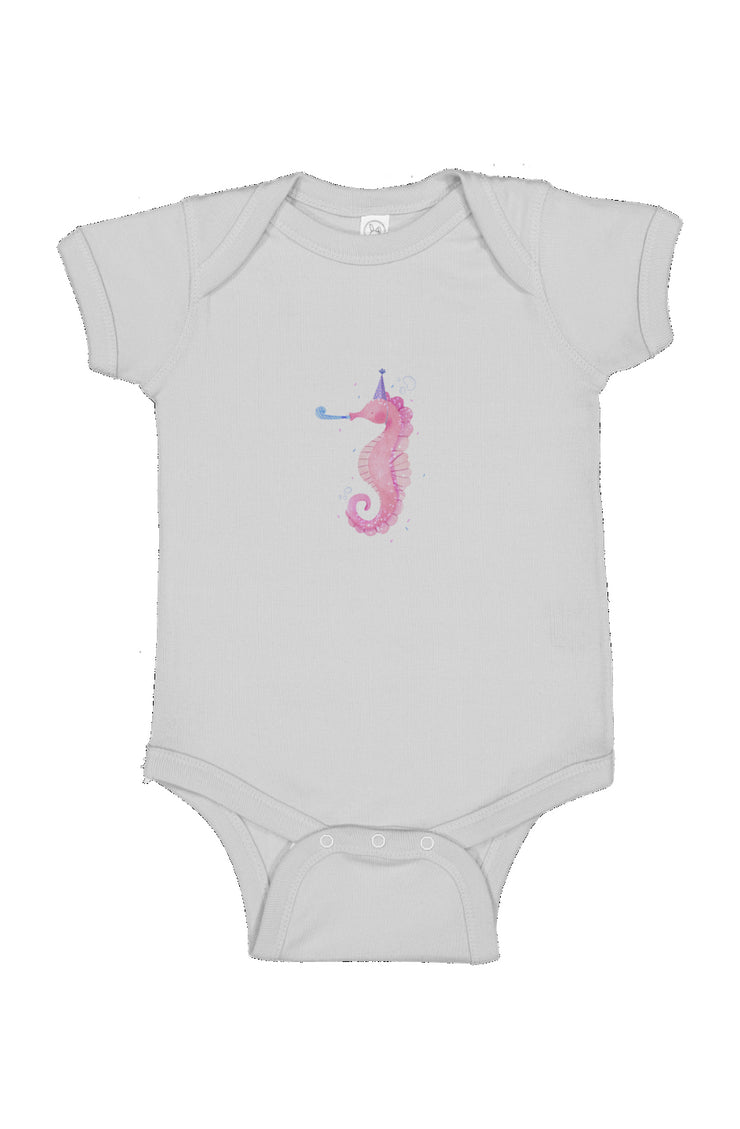 Mermaid Party Seahorse - Infant Fine Jersey Bodysuit