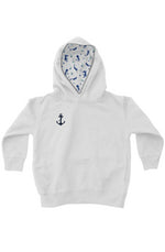 Anchors and Mermaids - kids fleece pullover hoodie