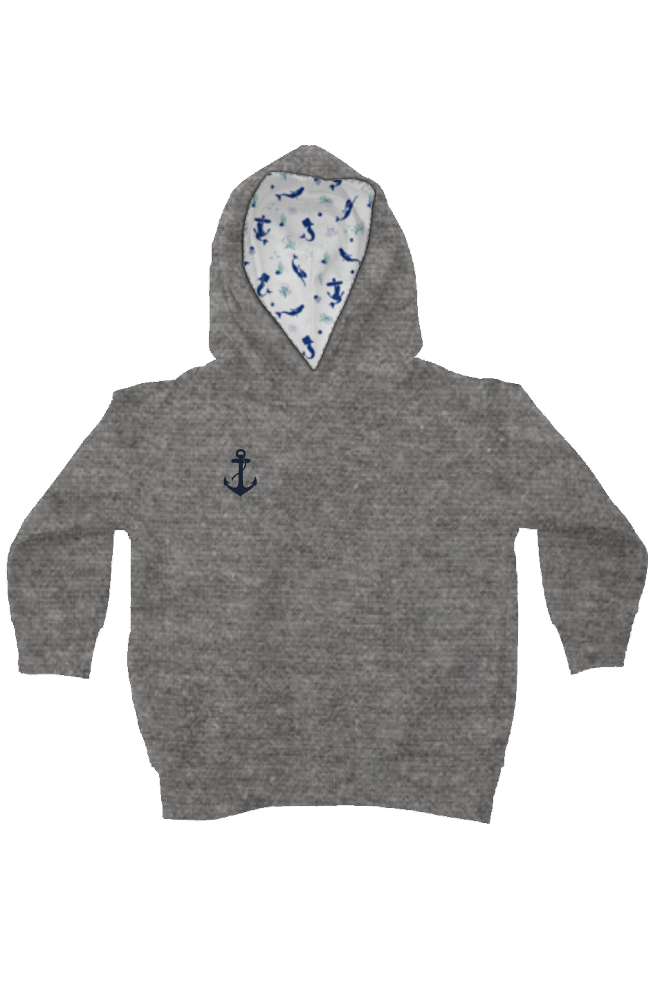 Anchors and Mermaids -kids fleece pullover hoodie