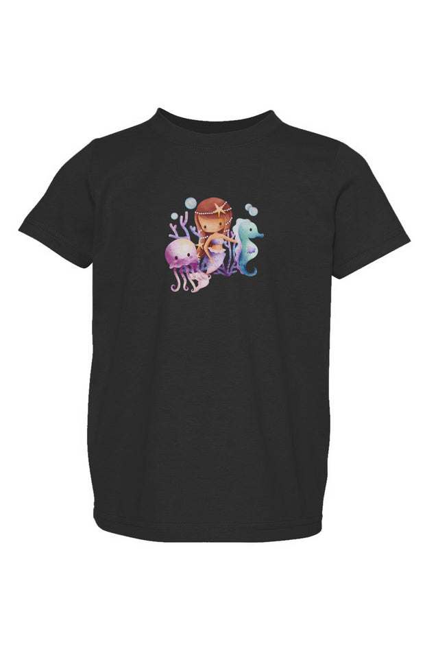 Mermaid And Her Friends - Toddler Fine Jersey Tee