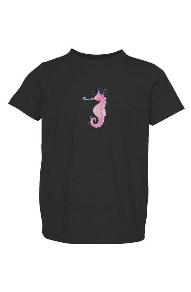 Mermaid Party Seahorse Toddler Fine Jersey Tee