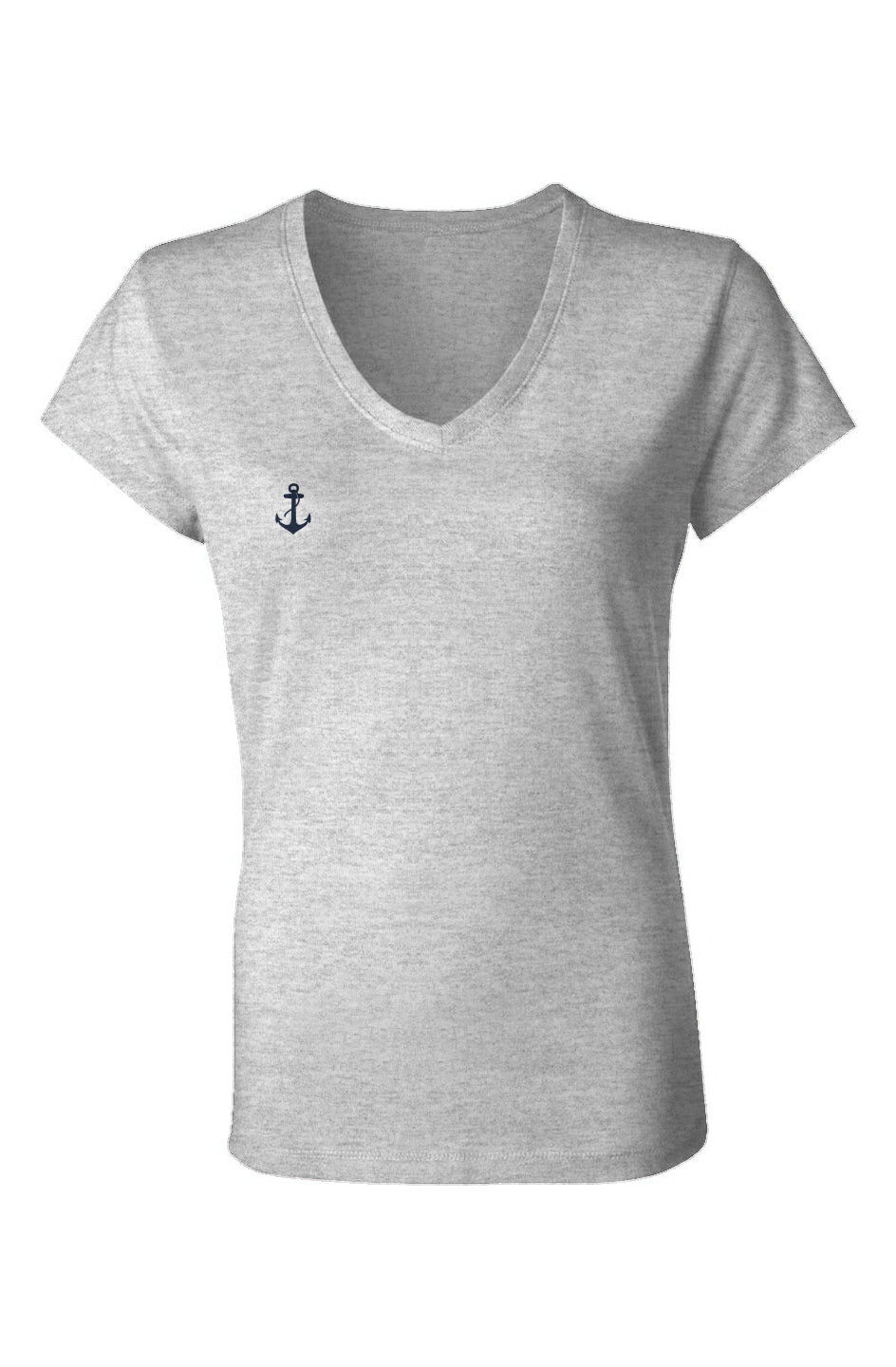 Anchors and Mermaids Ladies Jersey V-Neck T-Shirt