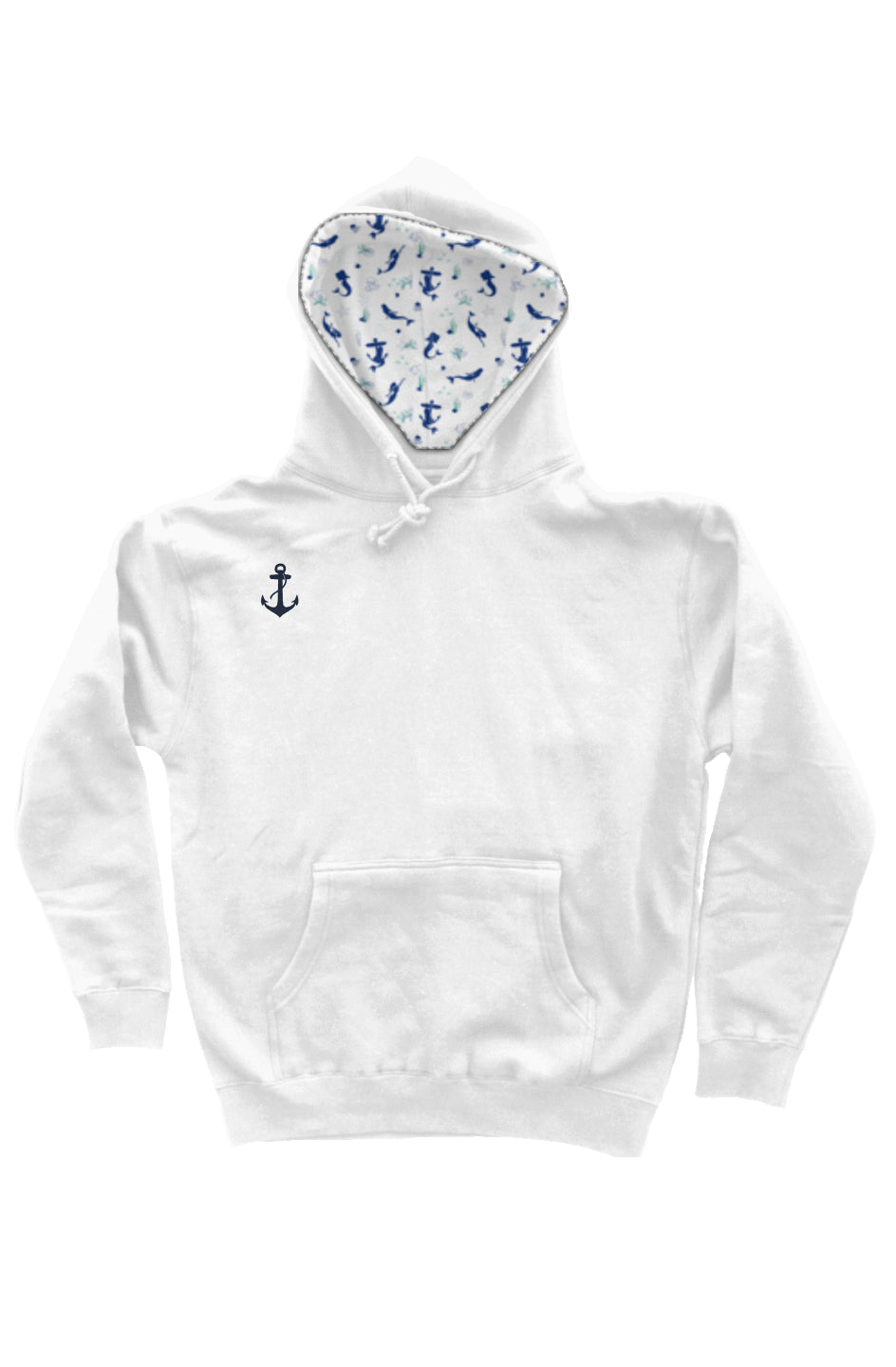 Anchors and Mermaids - independent pullover hoody