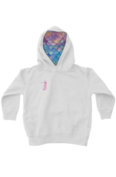 Mermaid Party Seahorse kids fleece pullover hoodie