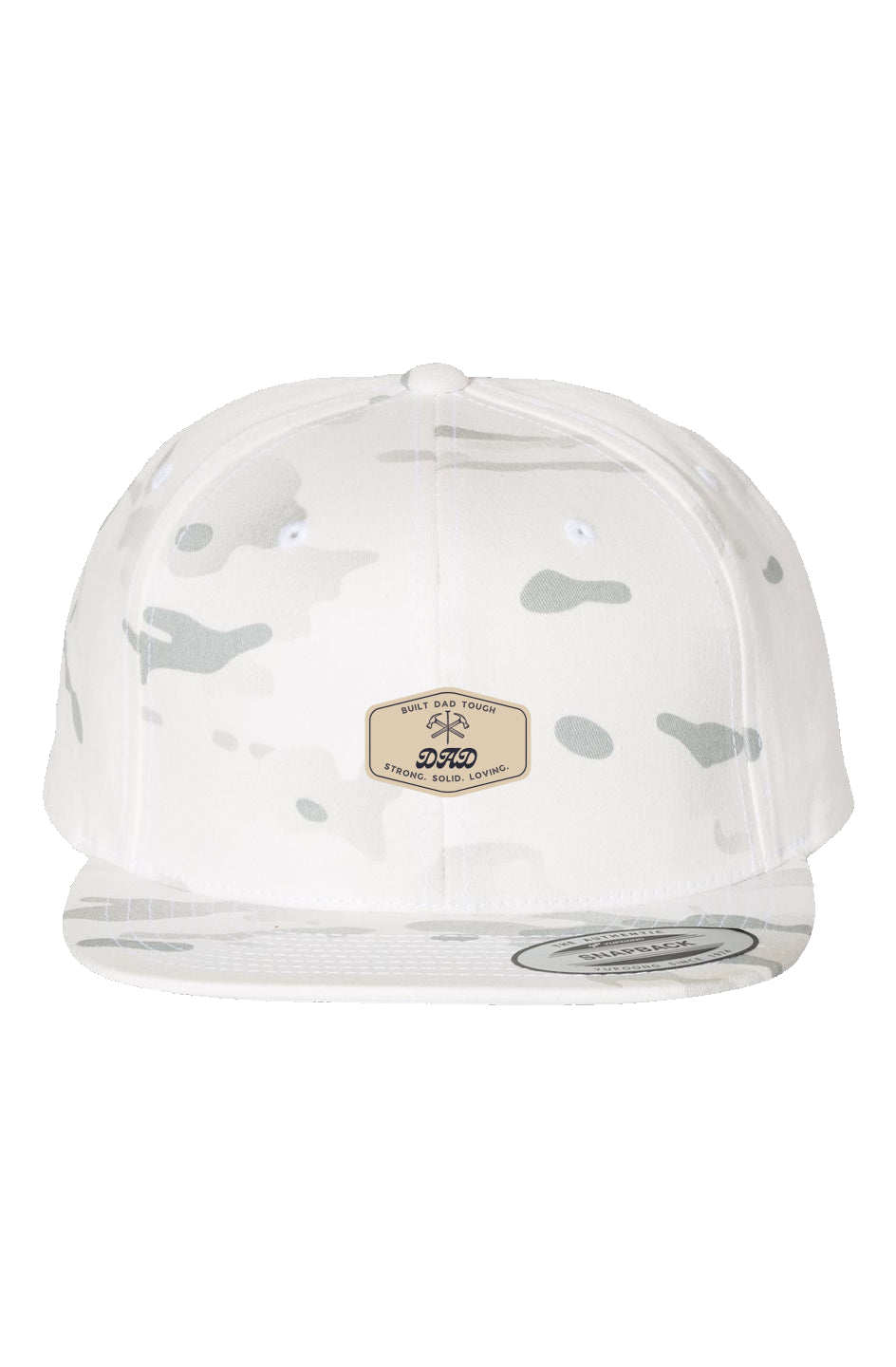 Built Dad Tough - Hammer And Nails - Camo Alpine Premium Snapback