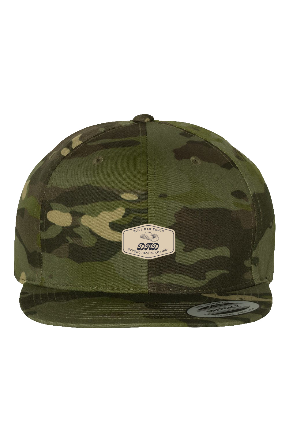 Built Dad Tough - Hammer And Nails - Camo Tropic Premium Snapback