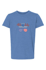 Red, White, And Blue - 4th of July - Sunnies - Youth CVC Jersey Tee