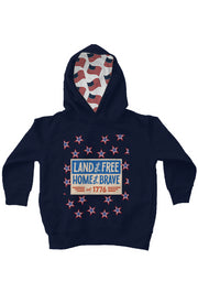 Red, White, And Blue - 4th of July - Star Party - kids fleece pullover hoodie