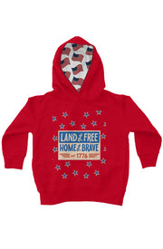 Red, White, And Blue - 4th of July - Star Party - kids fleece pullover hoodie