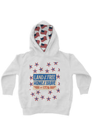 Red, White, And Blue - 4th of July - Star Party - kids fleece pullover hoodie