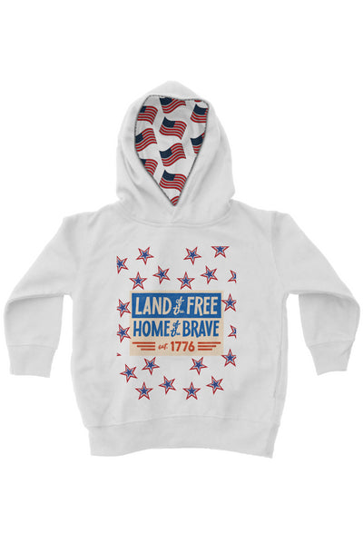 Red, White, And Blue - 4th of July - Star Party - kids fleece pullover hoodie