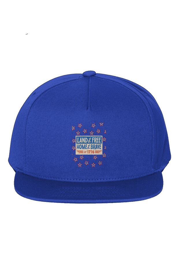 5-Panel Cotton Twill Snapback Cap