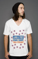 Red, White, And Blue - 4th of July - Star Party - v neck