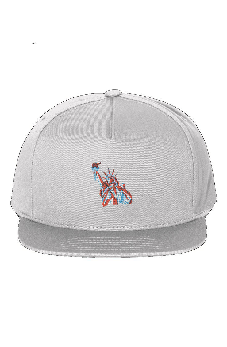 Red, White, And Blue - 4th of July - Lady Liberty 5-Panel Cotton Twill Snapback Cap