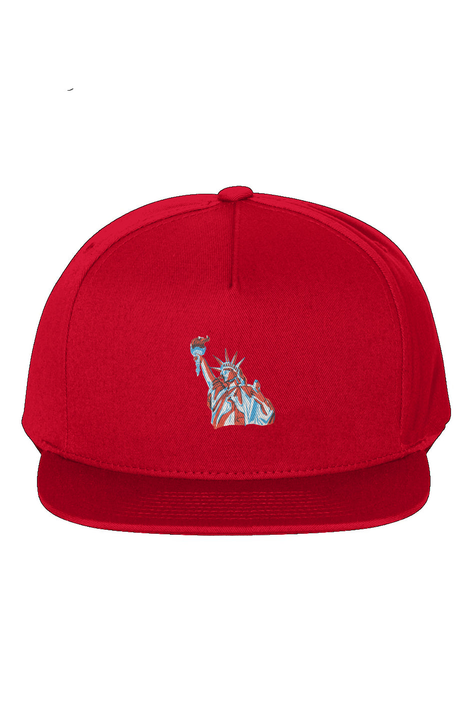 Red, White, And Blue - 4th of July - Lady Liberty 5-Panel Cotton Twill Snapback Cap