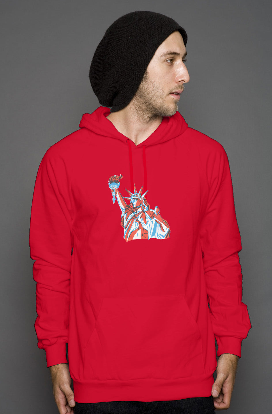 Red, White, And Blue - 4th of July - Lady Liberty - pullover hoody