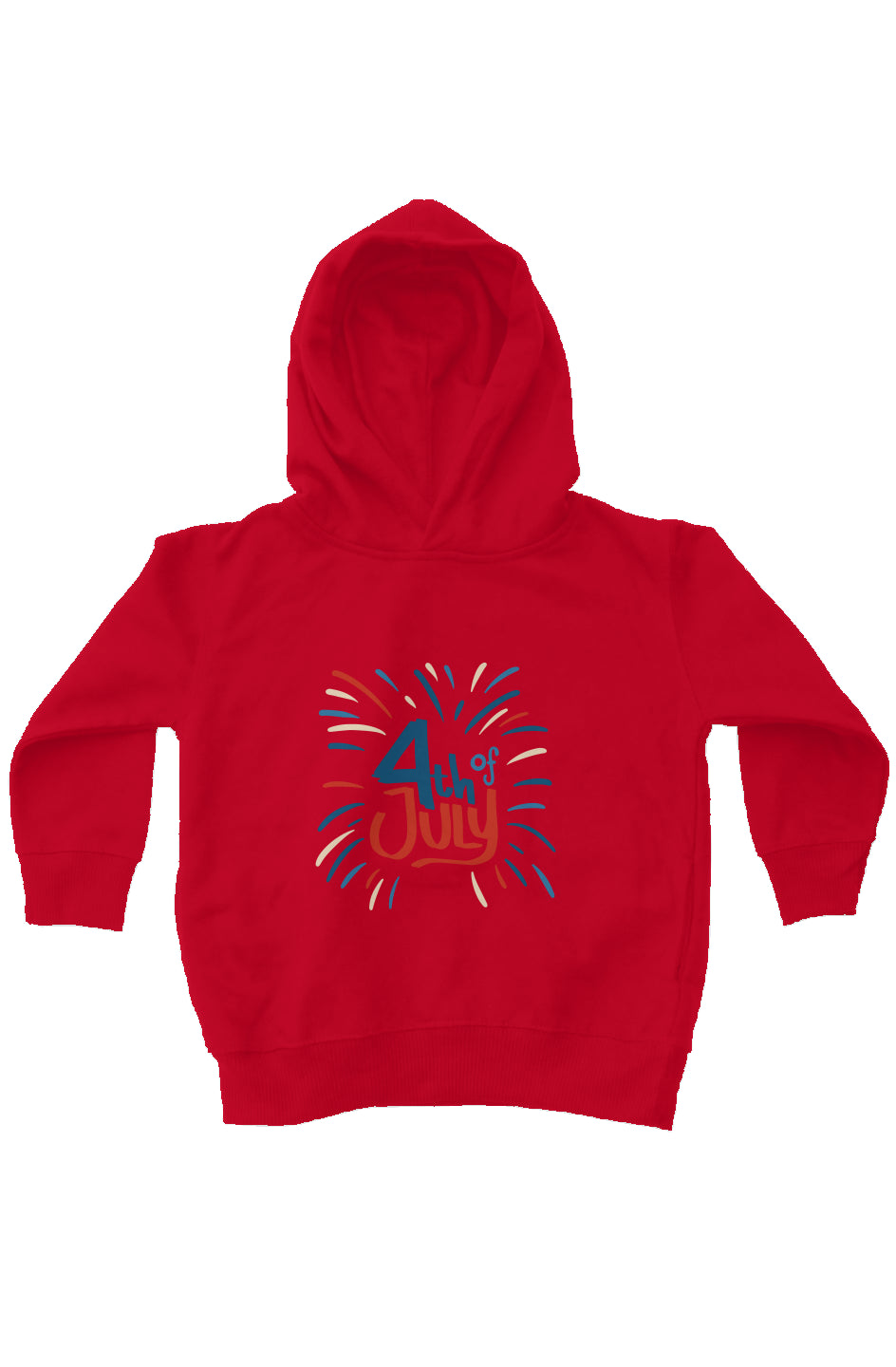 Red, White, And Blue - 4th of July - I Bleed USA - kids fleece pullover hoodie