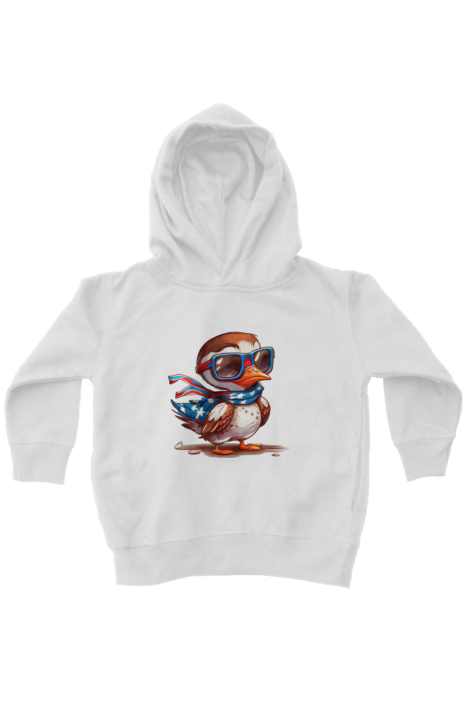 Red, White, And Blue - 4th of July - Flyin Eagle - kids fleece pullover hoodie