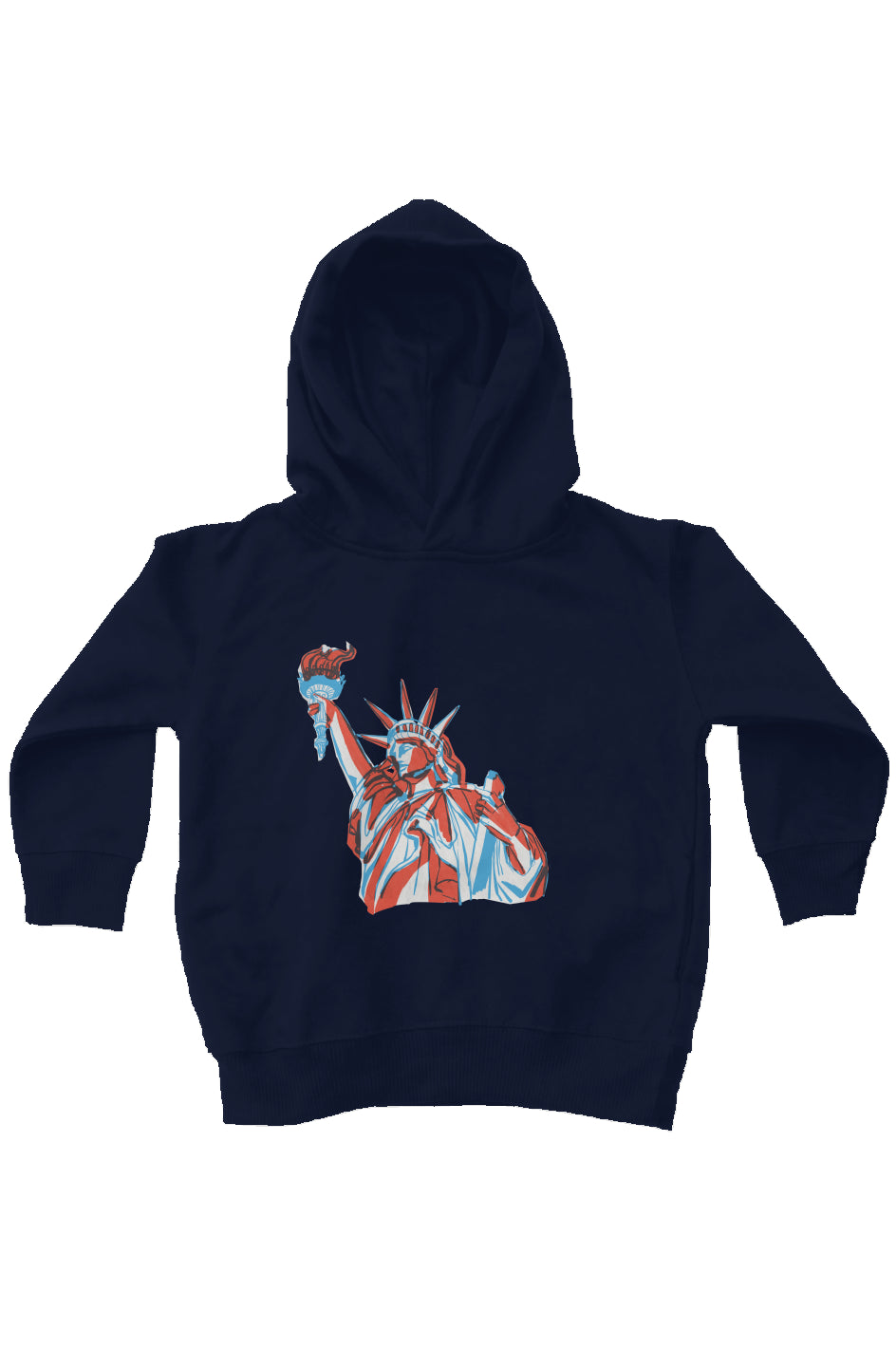  Red, White, And Blue - 4th of July - Lady Liberty - kids fleece pullover hoodie