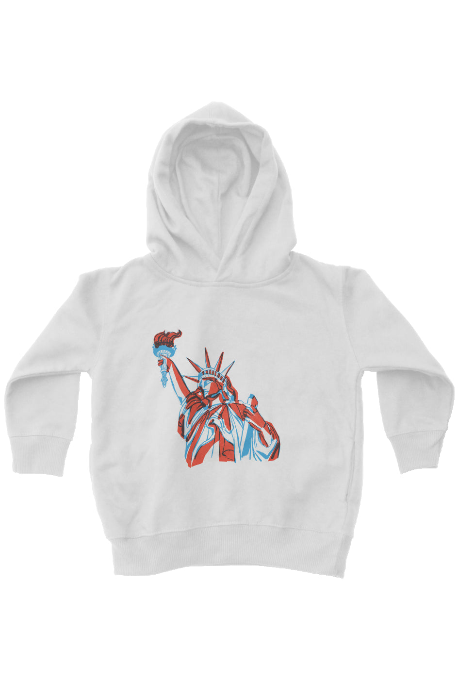  Red, White, And Blue - 4th of July - Lady Liberty - kids fleece pullover hoodie