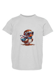 Red, White, And Blue - 4th of July - Flyin Eagle - Toddler Fine Jersey Tee