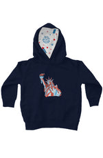 Red, White, And Blue - 4th of July - Lady Liberty - kids fleece pullover hoodie