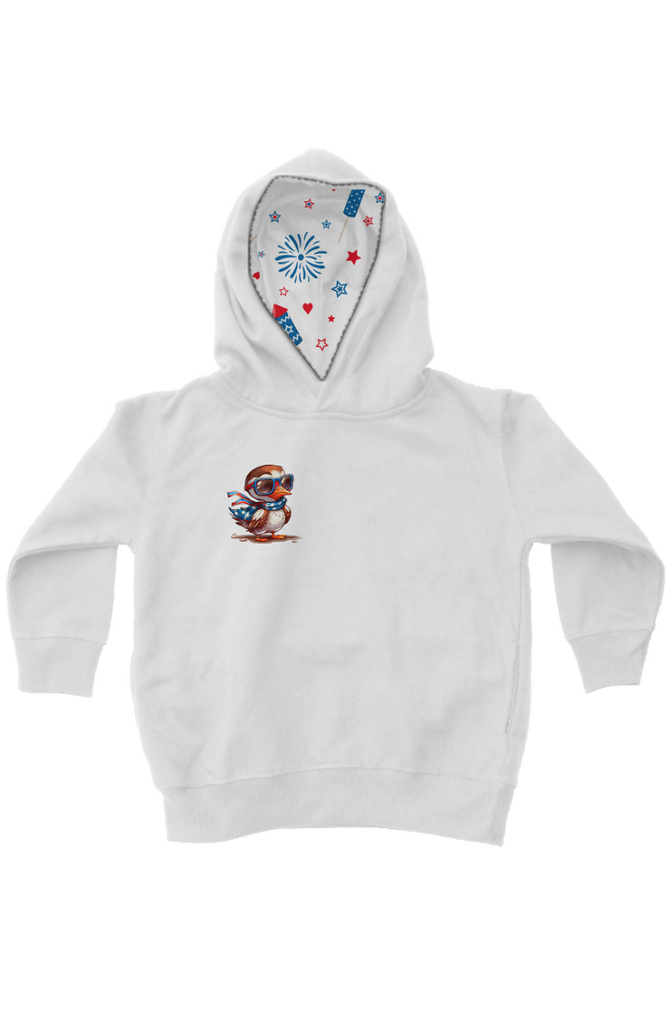 Red, White, And Blue - 4th of July - Flyin Eagle - kids fleece pullover hoodie