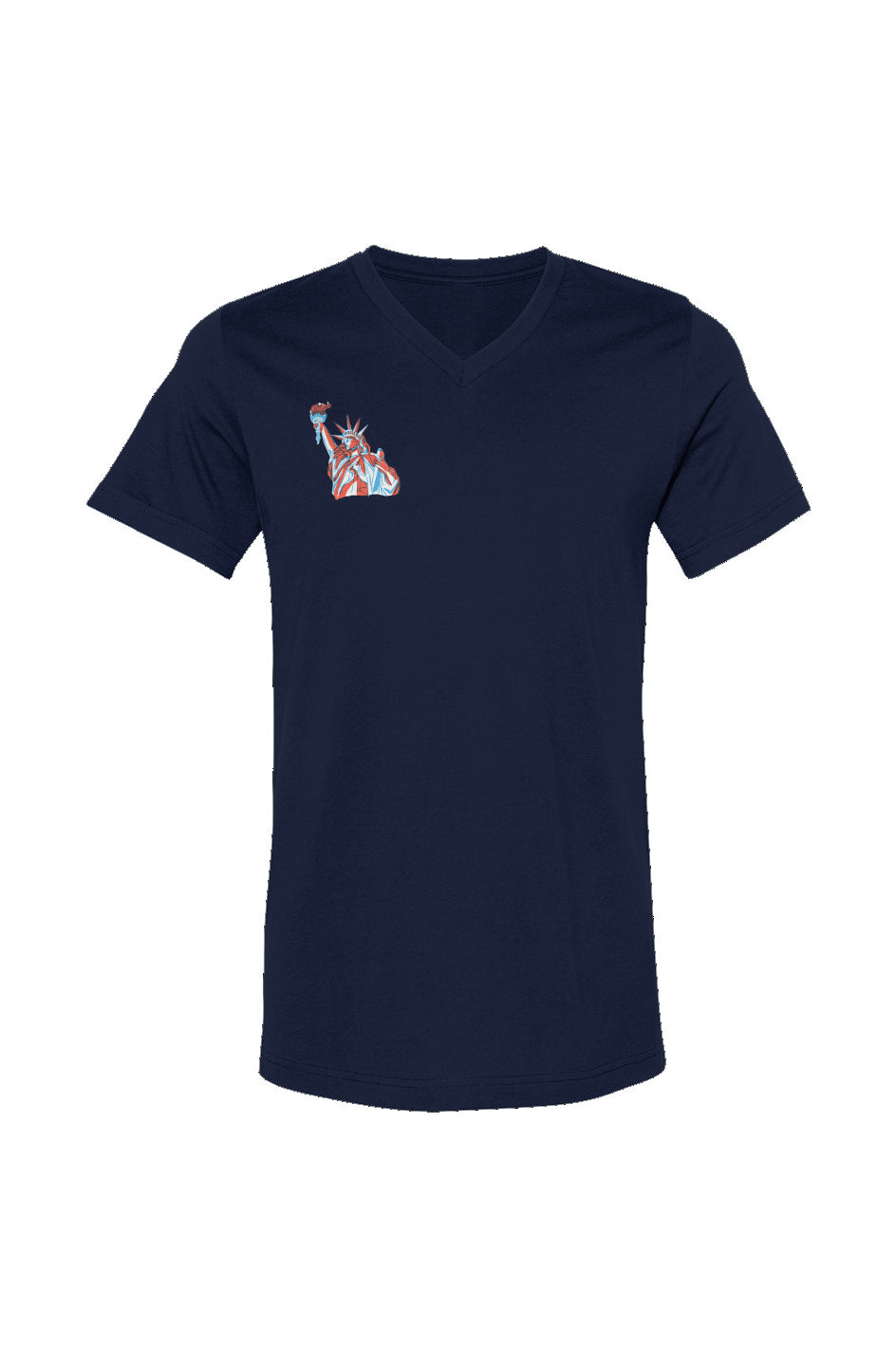 Red, White, And Blue - 4th of July - Lady Liberty -  V-Neck Pocket Tee