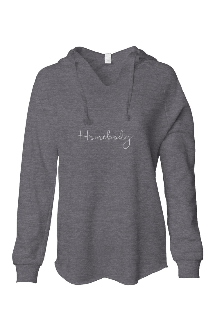 HOMEBODY - Embroiderd - Womens Lightweight  Wash Hooded Sweatshirt