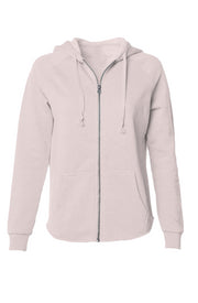 ESSENTIALS- Womens Lightweight Wash Zip Hoodie