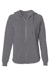 ESSENTIALS- Womens Lightweight Wash Zip Hoodie