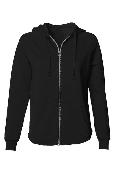 ESSENTIALS- Womens Lightweight Wash Zip Hoodie