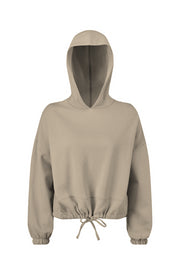 ESSENTIALS- Ladies' Cropped Oversize Hooded Sweatshirt