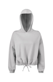 ESSENTIALS- Ladies' Cropped Oversize Hooded Sweatshirt