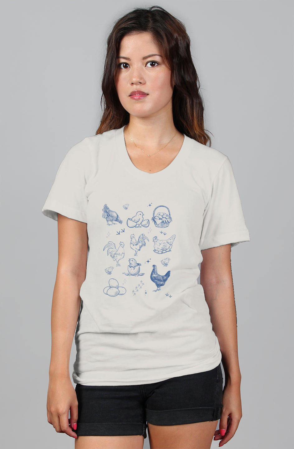 Jenna’s Chickens - Chicken Lady - womens relaxed t shirt