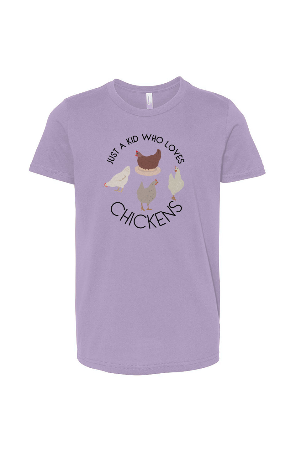 JUST A KID WHO LOVES CHICKENS - Chicken Lady - Youth Jersey Tee