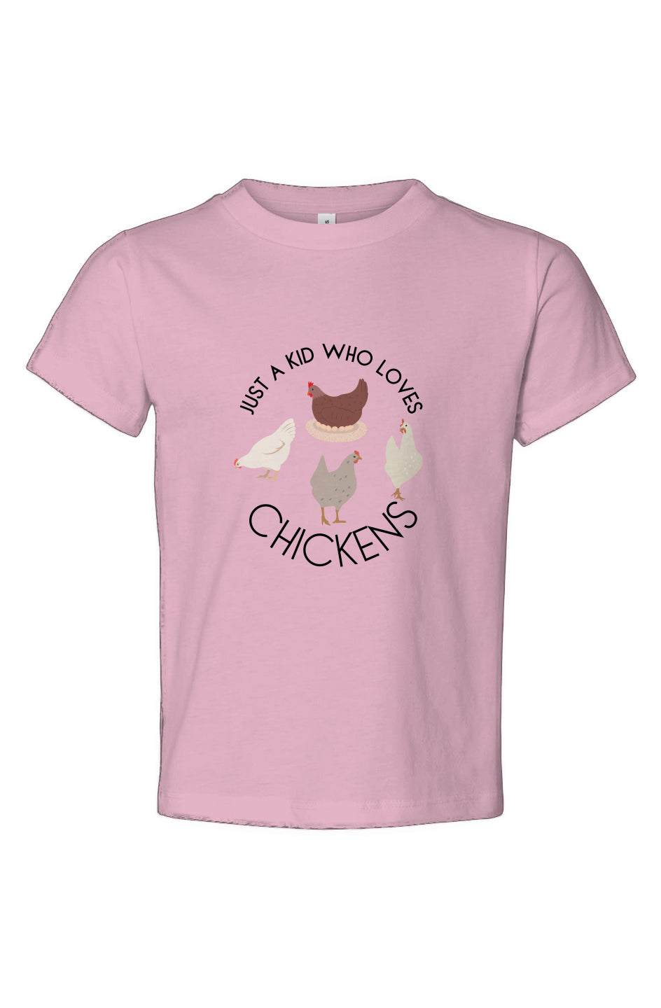 JUST A KID WHO LOVES CHICKENS - Chicken Lady - Toddler Jersey Tee