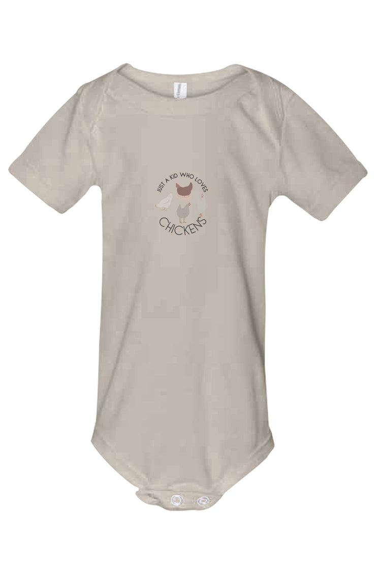 Just A Kid Who Loves Chickens - Chicken Lady - Baby Jersey One Piece