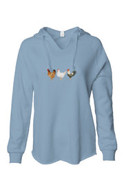 Chickens - Womens Lightweight  Wash Hooded Sweatshirt