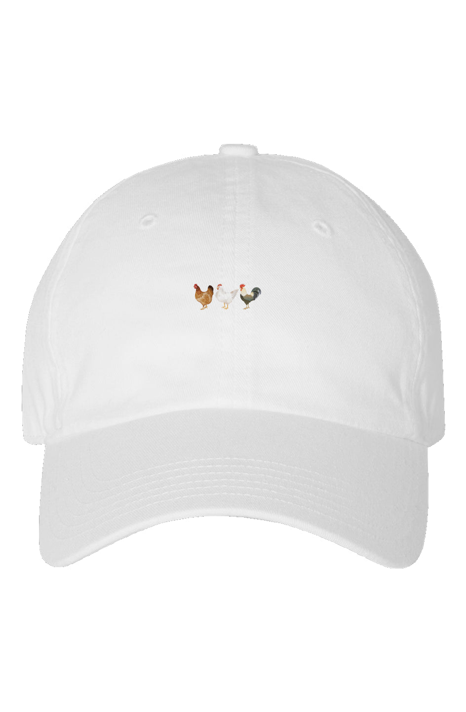 3 chickens - chicken lady - Youth Dad Hat