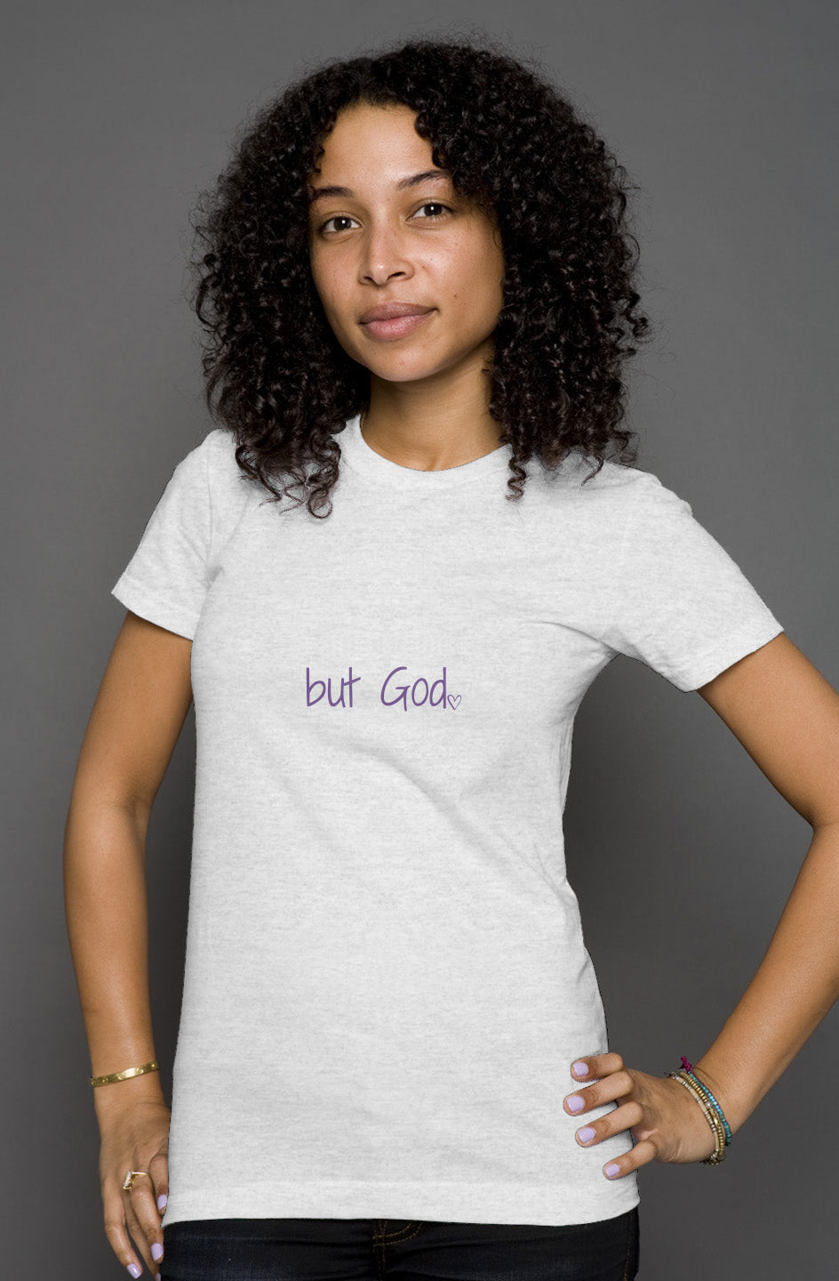 But God - womens heather t shirt