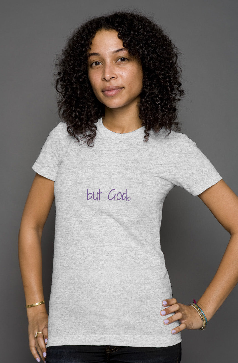 But God - womens heather t shirt